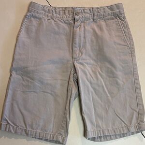 Class Club Boy”s Modern Fit 14 Khaki Flat Front Shorts Adjustable Waist Cotton